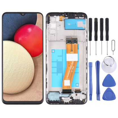 OEM LCD Screen & Digitizer Assembly with Frame for Samsung Galaxy A02S (SM-A025G/A025M) - Full Replacement