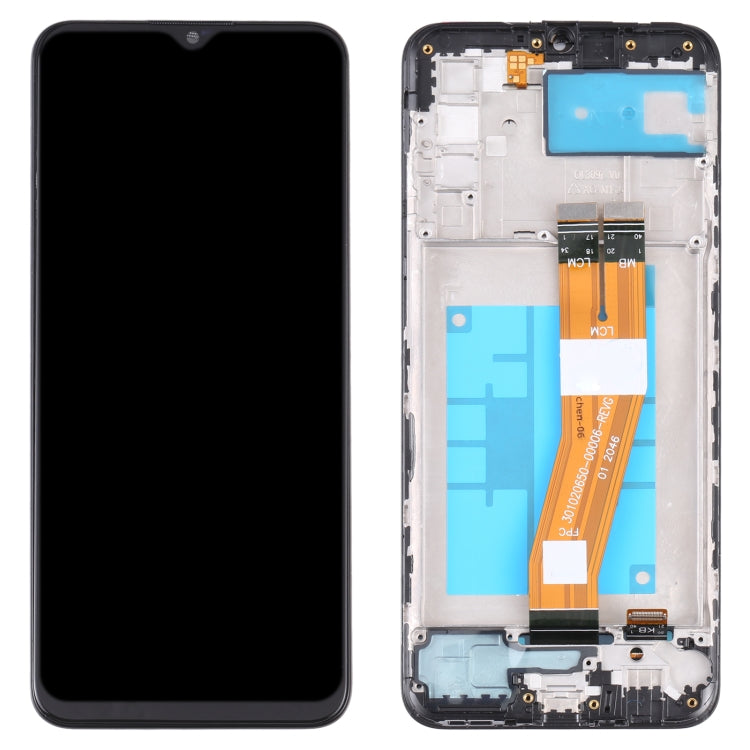 OEM LCD Screen & Digitizer Assembly with Frame for Samsung Galaxy A02S (SM-A025G/A025M) - Full Replacement