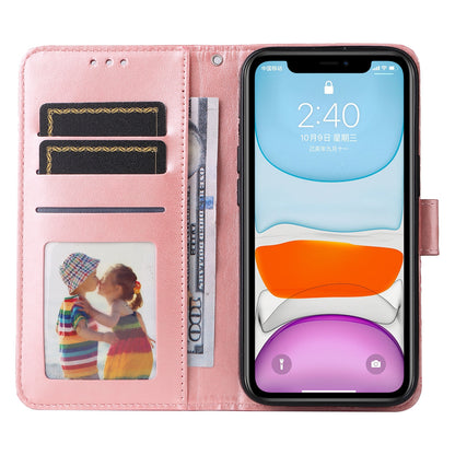 iPhone 12 mini Sunflower Embossed Leather Wallet Phone Case with Kickstand and Card Holder