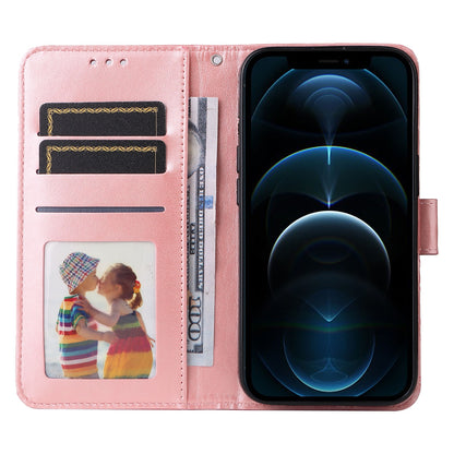 iPhone 11 Pro Sunflower Embossed Leather Wallet Phone Case with Kickstand and Card Holder