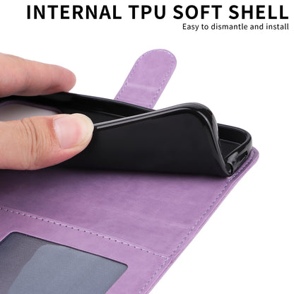 iPhone XS Max Sunflower Embossed Leather Wallet Phone Case with Kickstand and Card Holder