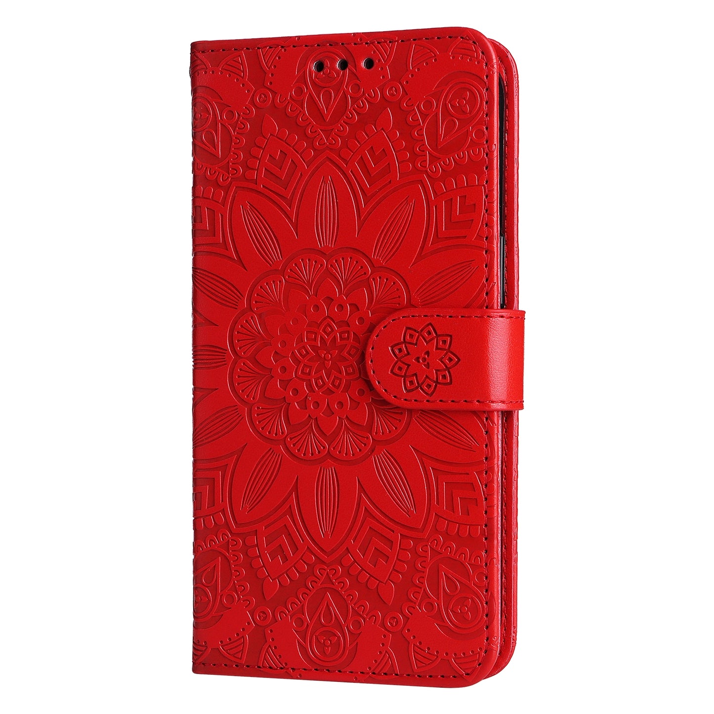 Xiaomi Redmi 10C 4G Sunflower Embossed Leather Wallet Phone Case with Kickstand and Card Holder