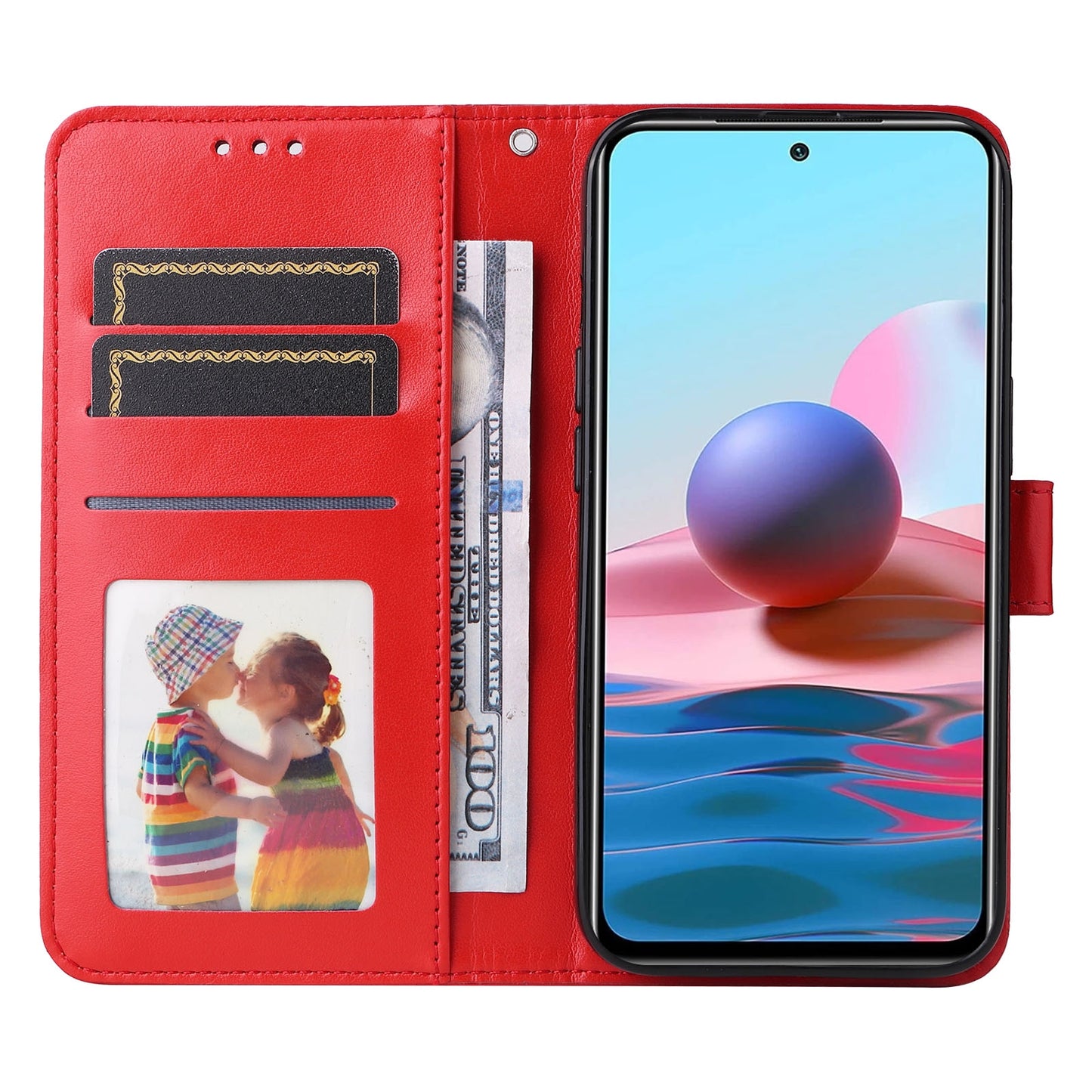 Xiaomi Redmi Note 10 4G Sunflower Embossed Leather Wallet Phone Case with Kickstand and Card Holder