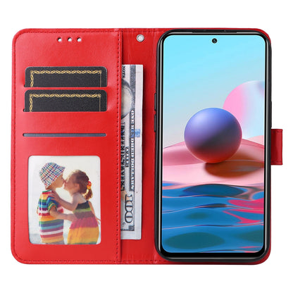 Xiaomi Redmi Note 10S 4G Sunflower Embossed Leather Wallet Phone Case with Kickstand and Card Holder