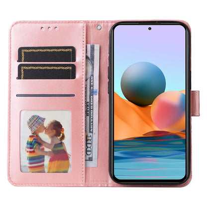 Xiaomi Redmi Note 10 Pro Sunflower Embossed Leather Wallet Phone Case with Kickstand and Card Holder