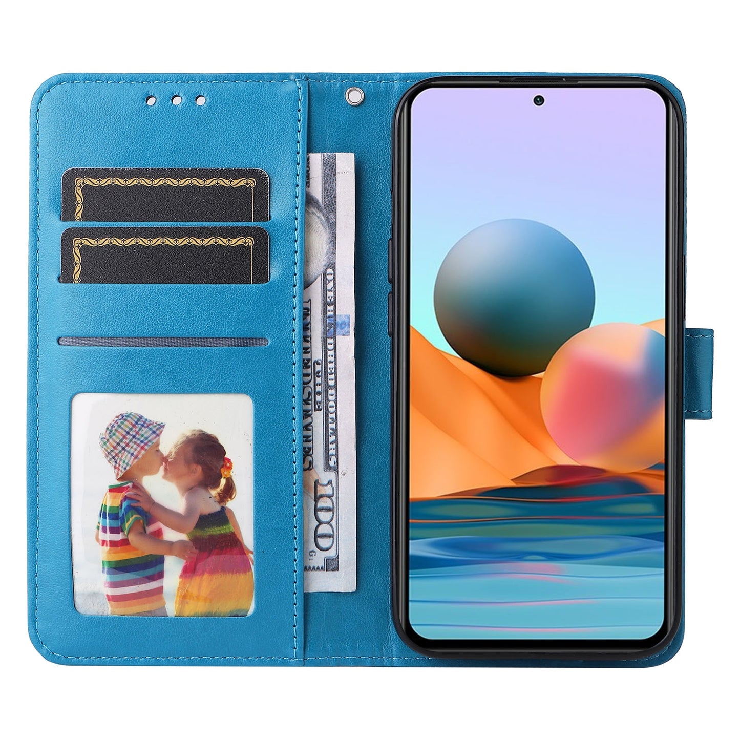 Xiaomi Redmi Note 10 Pro Sunflower Embossed Leather Wallet Phone Case with Kickstand and Card Holder