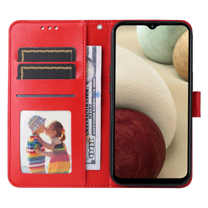 Samsung Galaxy A12 5G Sunflower Embossed Leather Wallet Phone Case with Kickstand and Card Holder