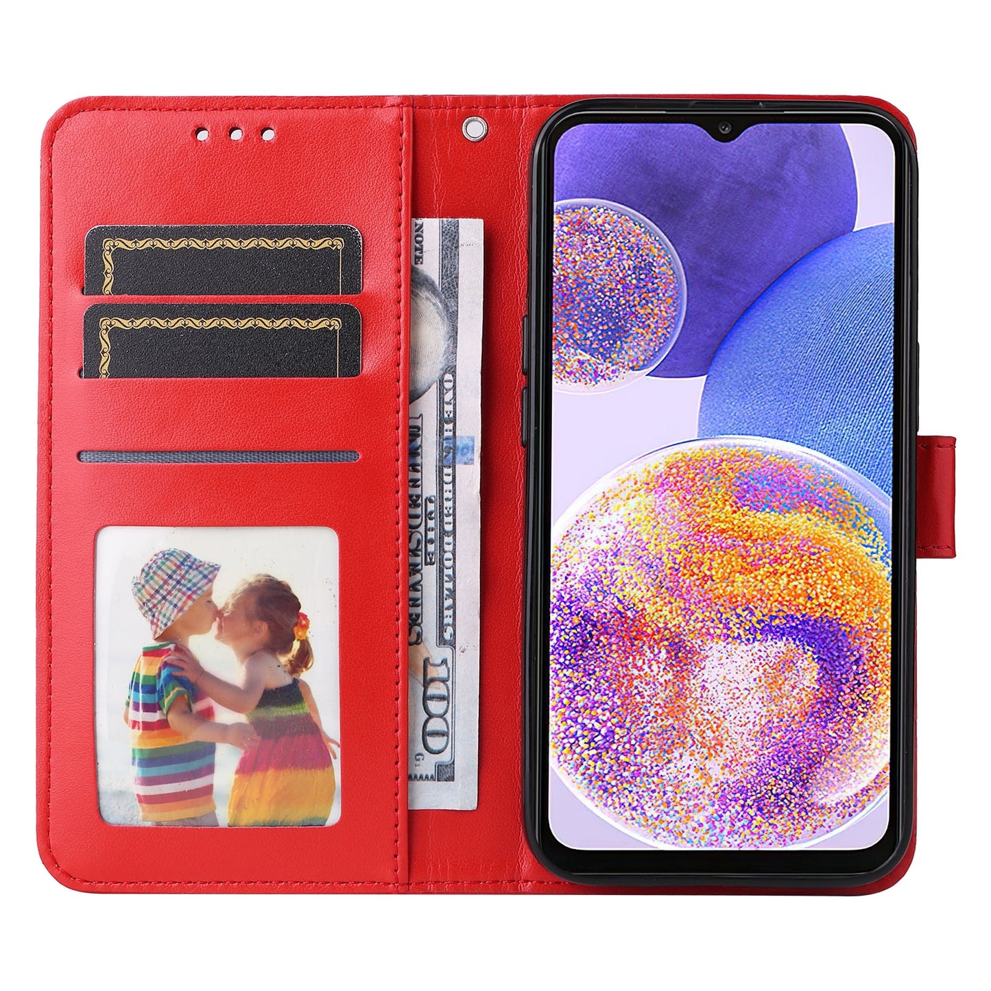 Samsung Galaxy A23 5G Sunflower Embossed Leather Wallet Phone Case with Kickstand and Card Holder