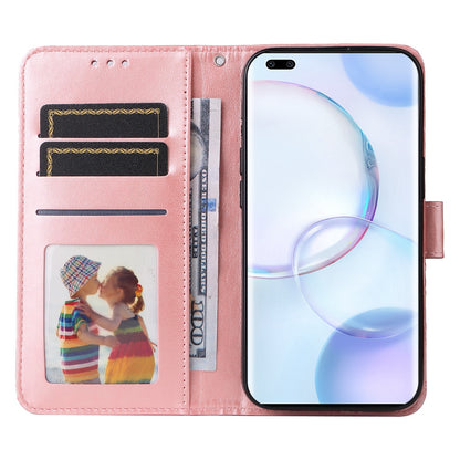 Honor 50 Pro Sunflower Embossed Leather Wallet Phone Case with Kickstand and Card Holder