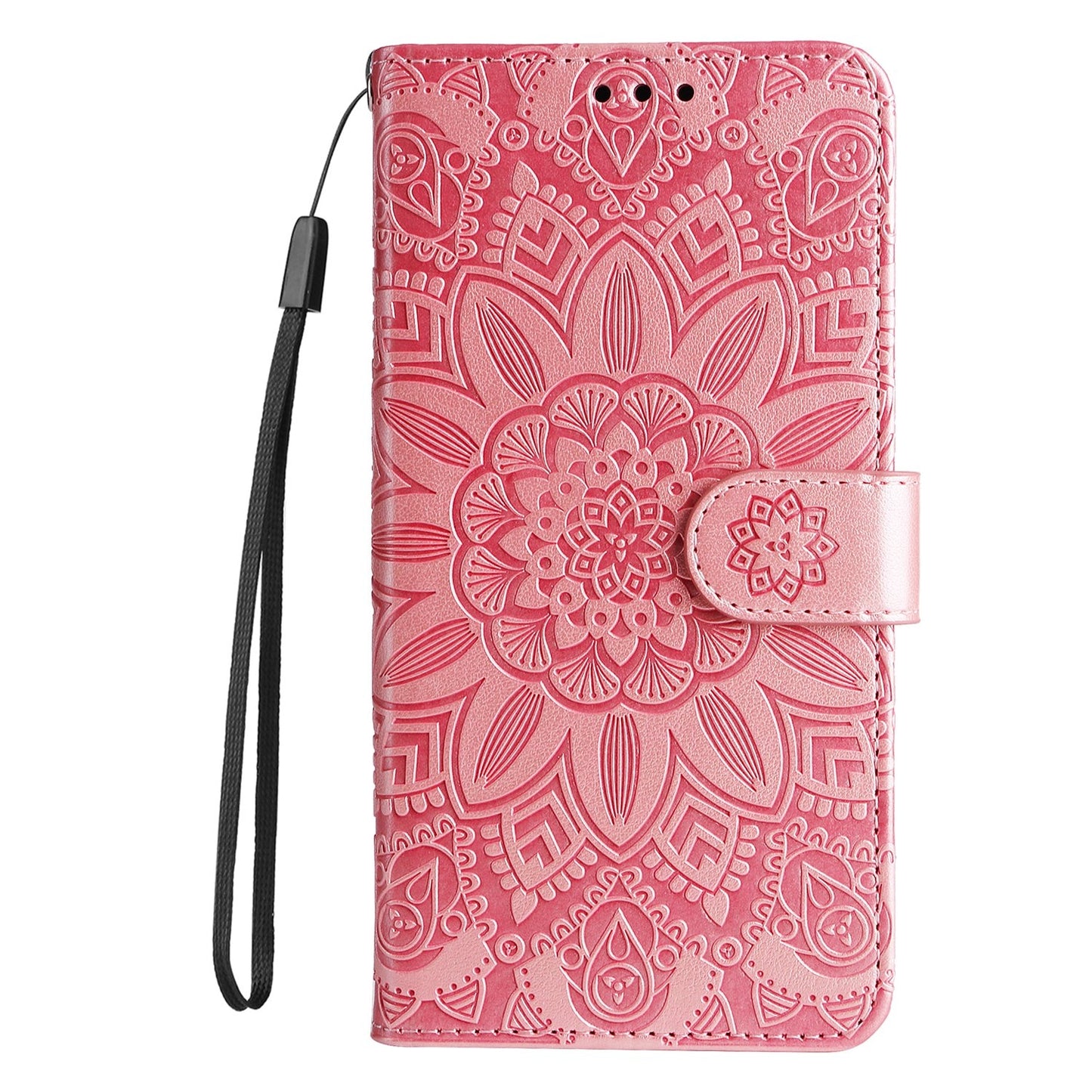 Honor X20 Sunflower Embossed Leather Wallet Phone Case with Kickstand and Card Holder