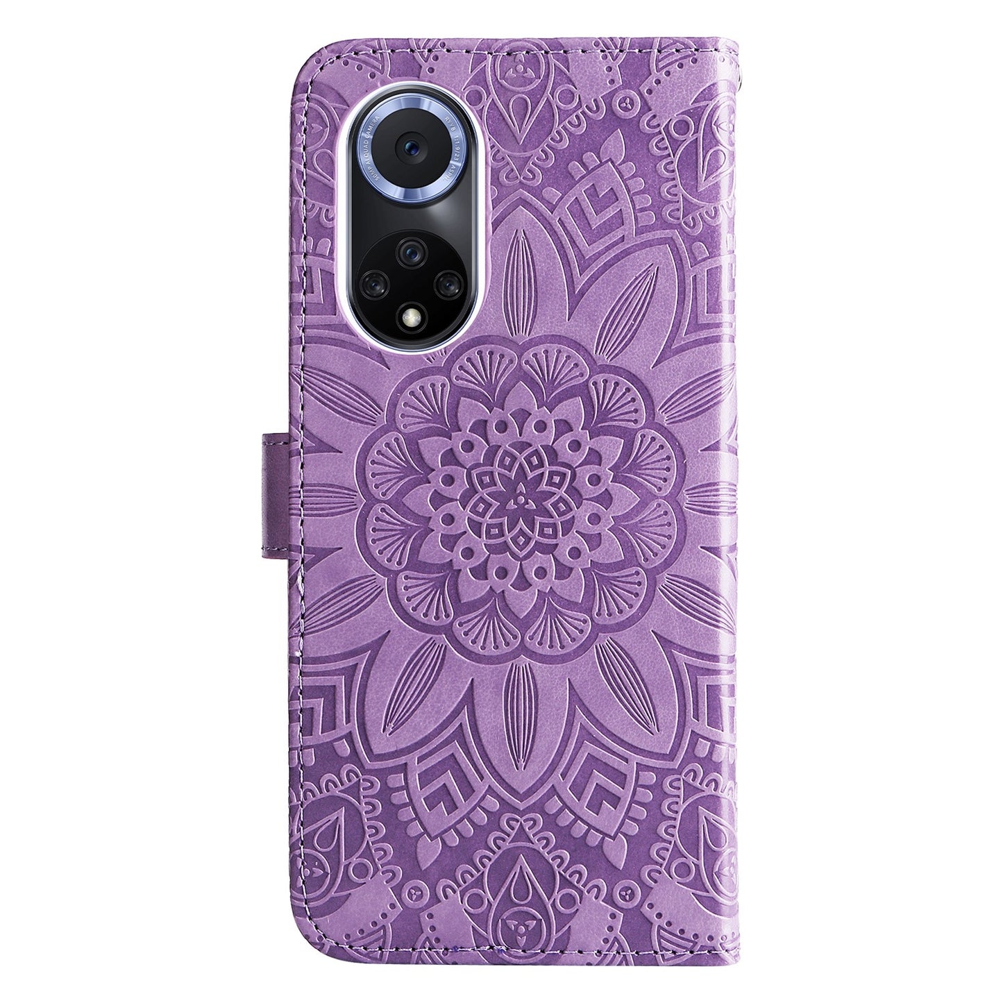 Honor 50 Sunflower Embossed Leather Wallet Phone Case with Kickstand and Card Holder