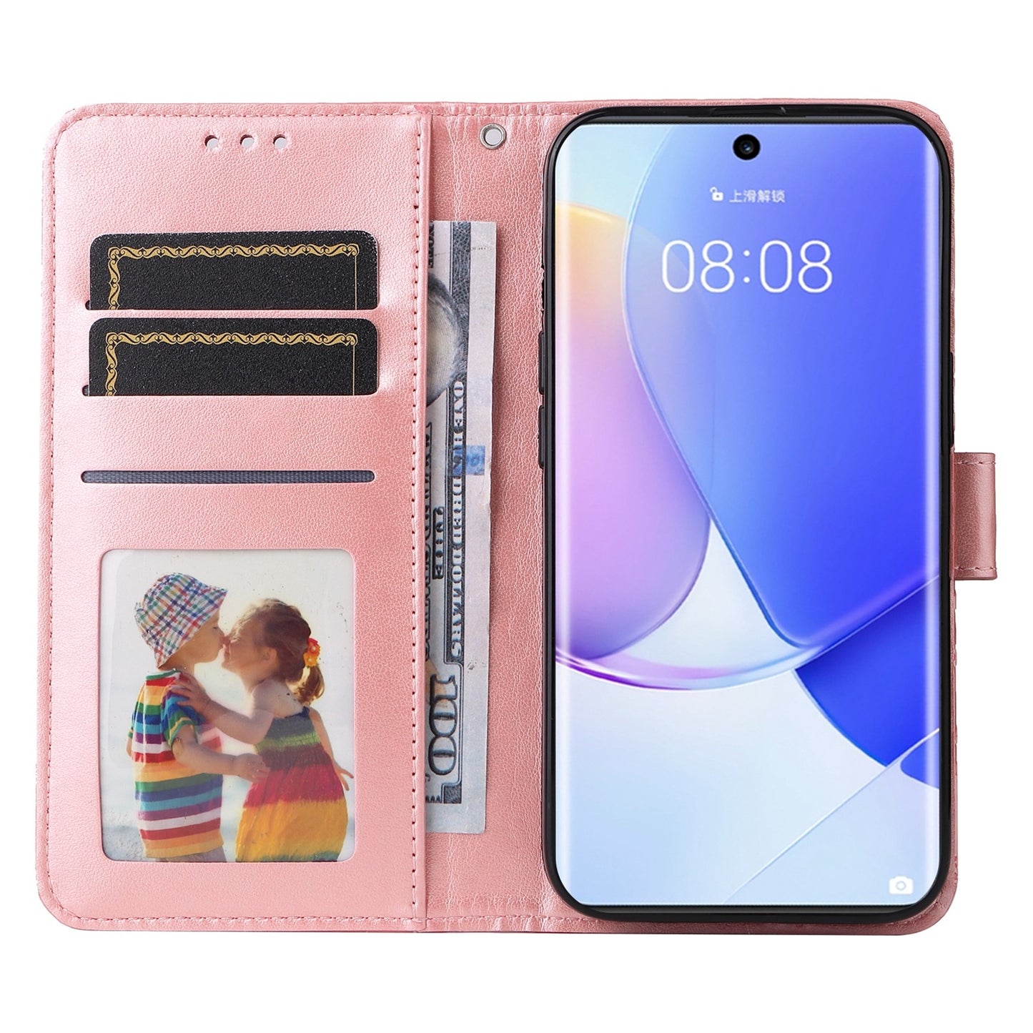 Huawei nova 9 Sunflower Embossed Leather Wallet Phone Case with Kickstand and Card Holder