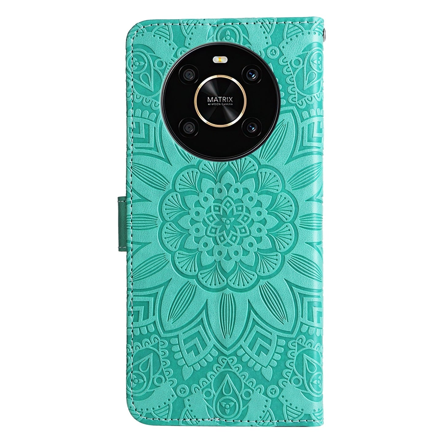 Honor X30 Sunflower Embossed Leather Wallet Phone Case with Kickstand and Card Holder