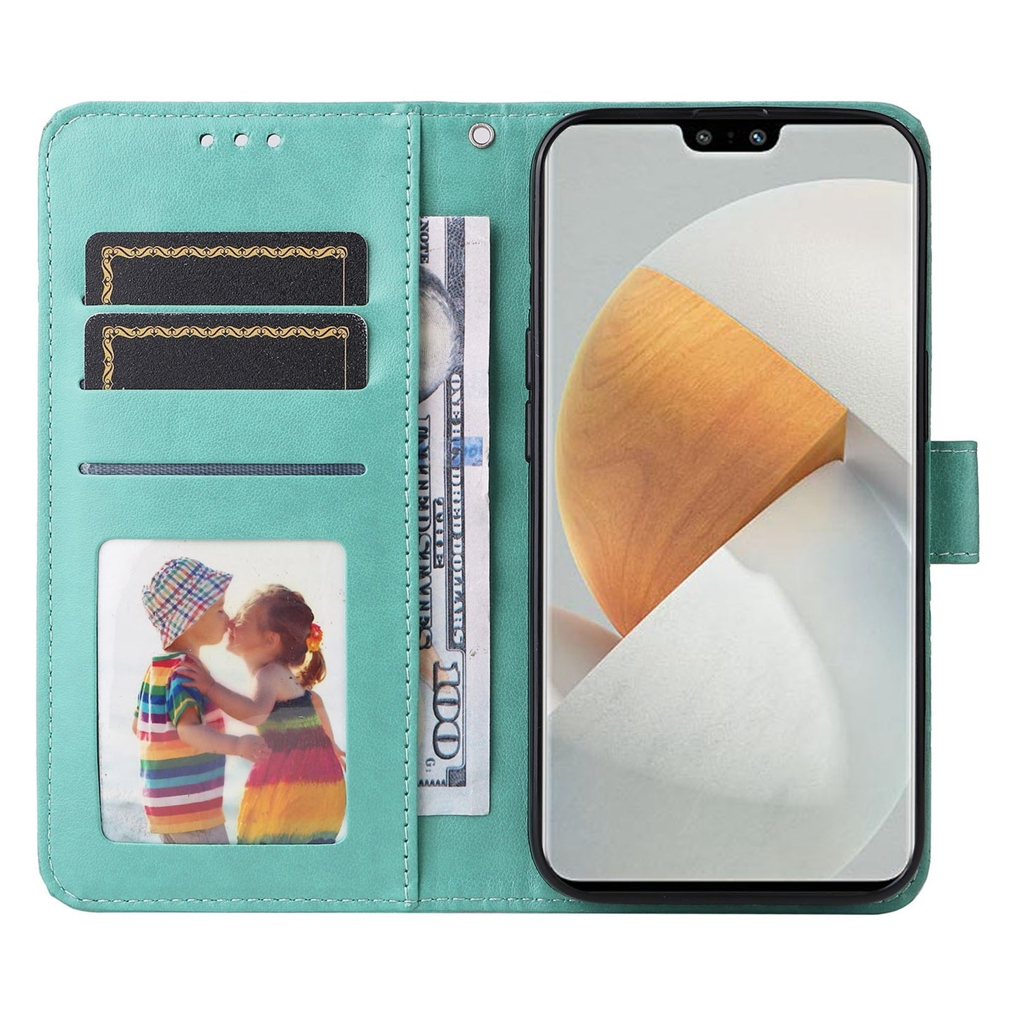 vivo S12 Pro Sunflower Embossed Leather Wallet Phone Case with Kickstand and Card Holder