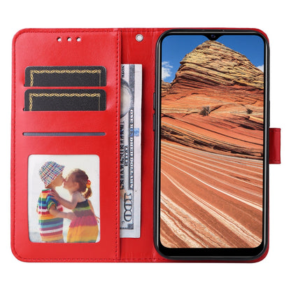 For vivo Y20 Sunflower Embossed Leather Wallet Phone Case with Kickstand and Card Holder