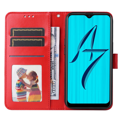 OPPO A5s Sunflower Embossed Leather Wallet Phone Case with Kickstand and Card Holder