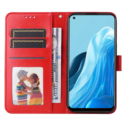 OPPO Find X5 Lite Sunflower Embossed Leather Wallet Phone Case with Kickstand and Card Holder