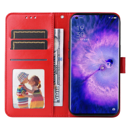 OPPO Find X5 Sunflower Embossed Leather Wallet Phone Case with Kickstand and Card Holder