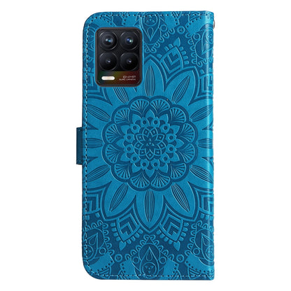 OPPO Find X5 Pro Sunflower Embossed Leather Wallet Phone Case with Kickstand and Card Holder