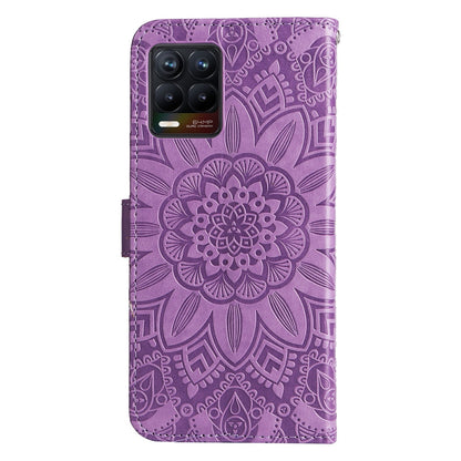 OPPO Find X5 Pro Sunflower Embossed Leather Wallet Phone Case with Kickstand and Card Holder