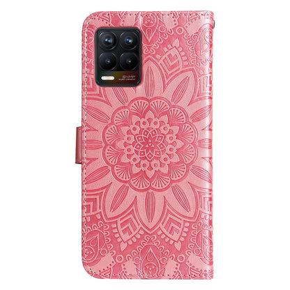OPPO Find X5 Pro Sunflower Embossed Leather Wallet Phone Case with Kickstand and Card Holder