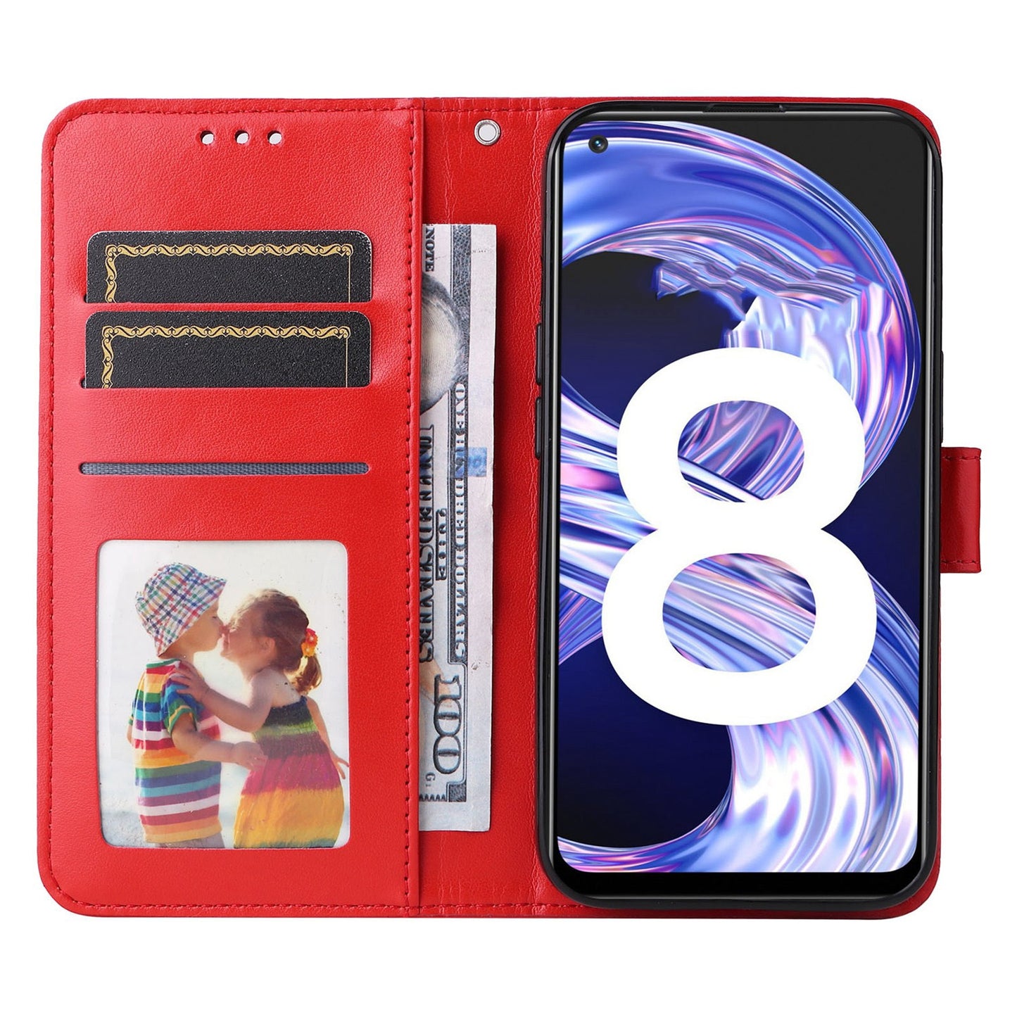 Realme 8 4G Sunflower Embossed Leather Wallet Phone Case with Kickstand and Card Holder