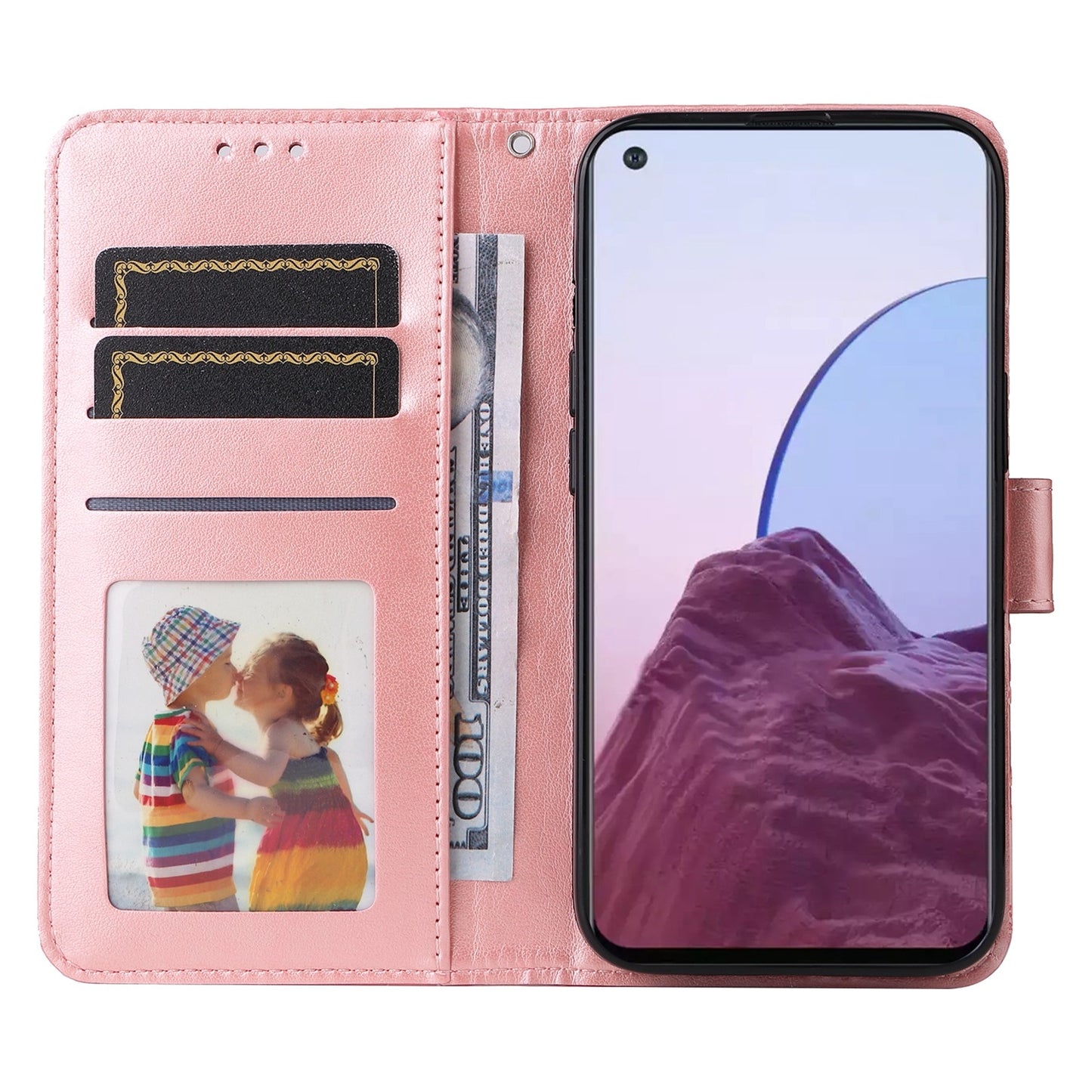 OnePlus Nord N20 5G Sunflower Embossed Leather Wallet Phone Case with Kickstand and Card Holder