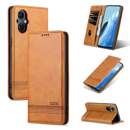 OPPO Reno8 Lite Leather Wallet Case with Card Holder & Magnetic Closure