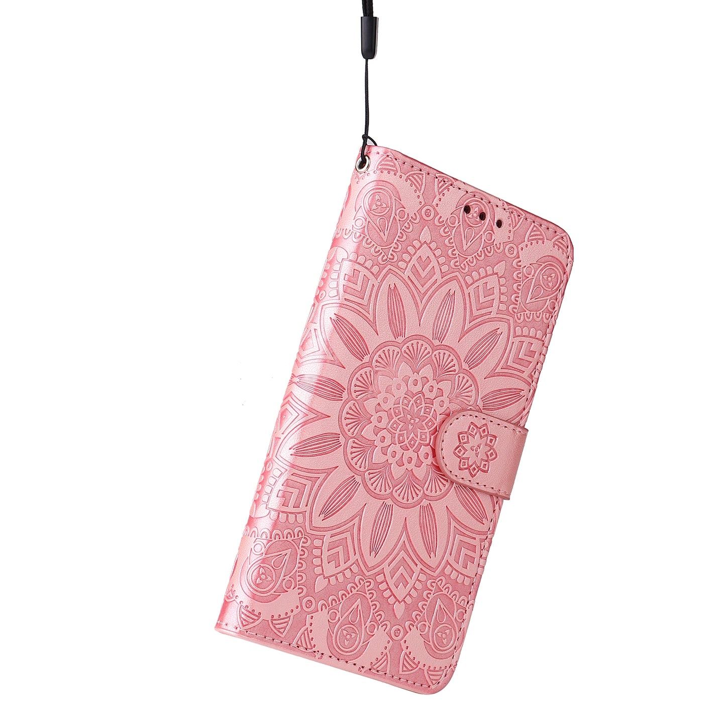 Xiaomi Redmi Poco F4 Sunflower Embossed Leather Wallet Phone Case with Kickstand and Card Holder