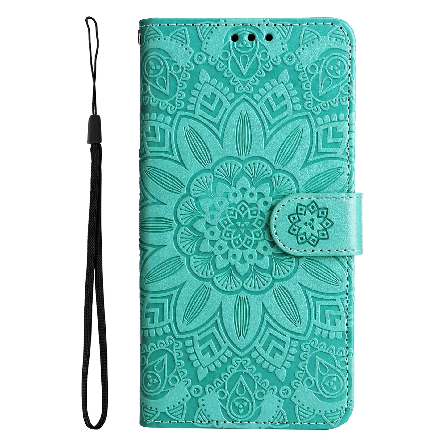 Xiaomi Redmi K40S Sunflower Embossed Leather Wallet Phone Case with Kickstand and Card Holder