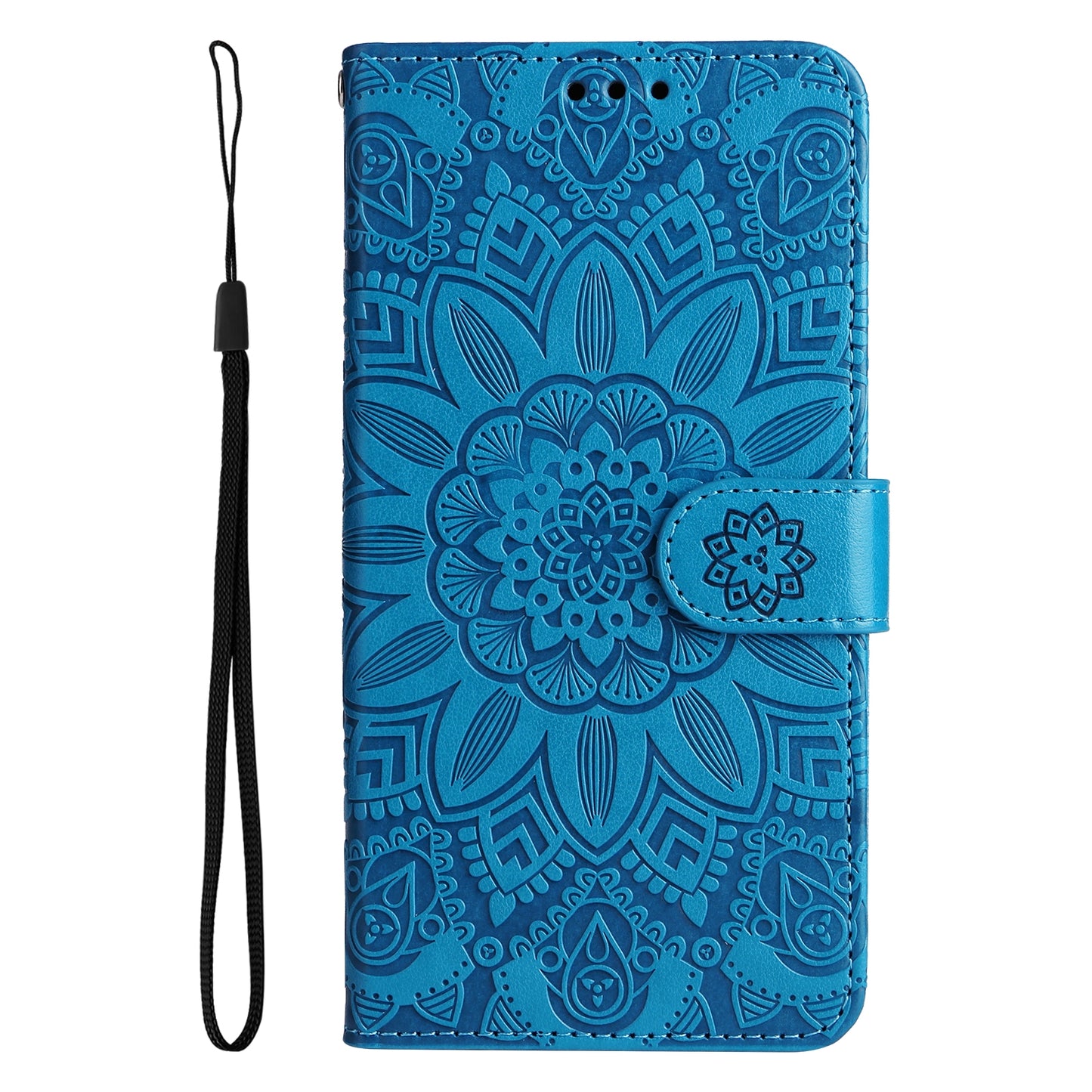 Xiaomi Redmi K40S Sunflower Embossed Leather Wallet Phone Case with Kickstand and Card Holder