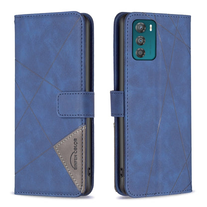 Motorola Moto G42 4G Rhombus Texture Leather Phone Case with Magnetic Buckle and Card Holder