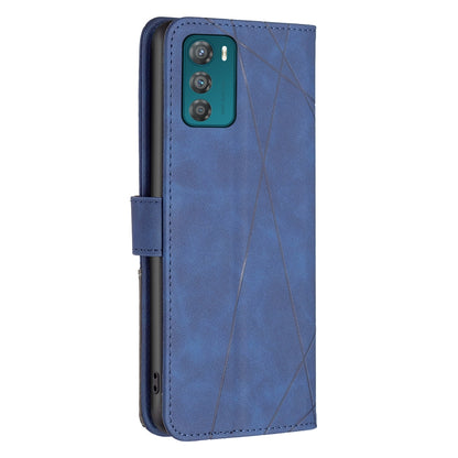 Motorola Moto G42 4G Rhombus Texture Leather Phone Case with Magnetic Buckle and Card Holder