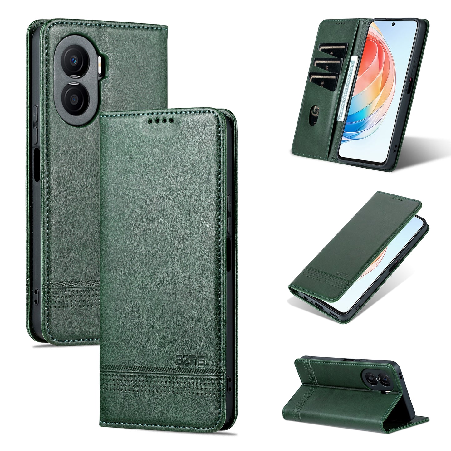 Honor X40i Leather Wallet Case with Card Holder & Magnetic Closure