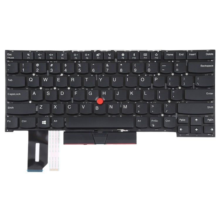 US Version Keyboard with Pointing Function for Lenovo ThinkPad T490S - Replacement Part (Black)