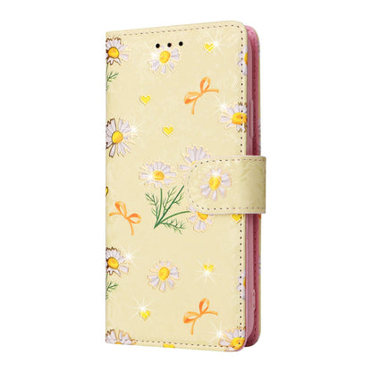 iPhone XS Max Luxury Bronzing Leather Case - Floral RFID Wallet Cover with Stand & Card Slots