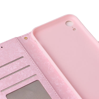 iPhone XR Luxury Bronzing Leather Case - Floral RFID Wallet Cover with Stand & Card Slots