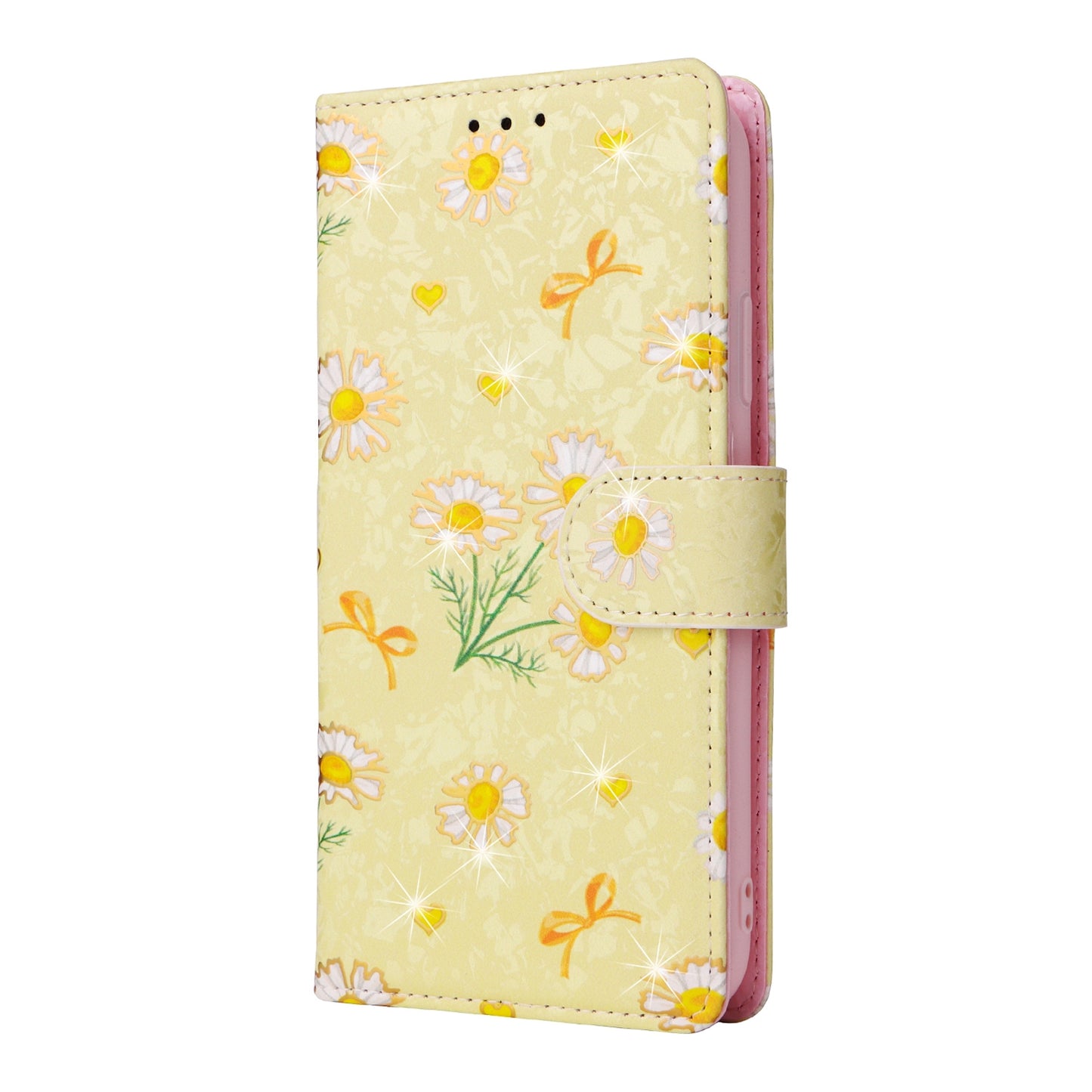 iPhone XR Luxury Bronzing Leather Case - Floral RFID Wallet Cover with Stand & Card Slots