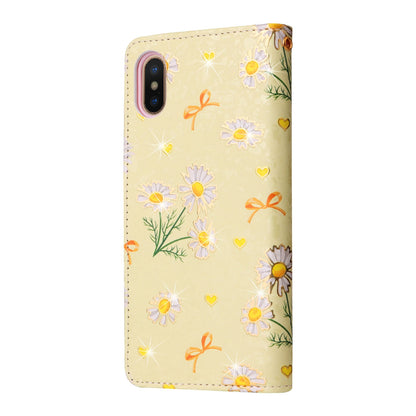 iPhone X/XS Luxury Bronzing Leather Case - Floral RFID Wallet Cover with Stand & Card Slots