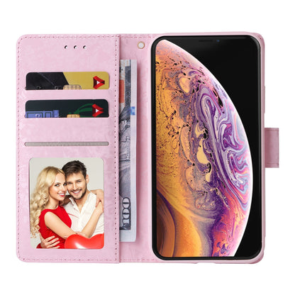 iPhone X/XS Luxury Bronzing Leather Case - Floral RFID Wallet Cover with Stand & Card Slots