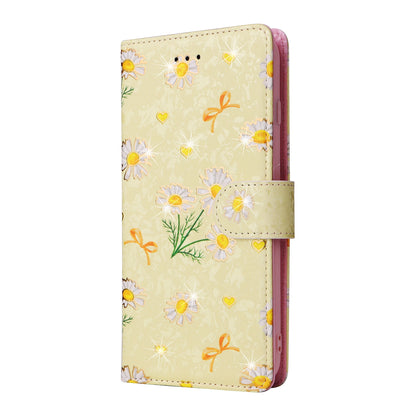 iPhone 7 Plus/8 Plus Luxury Bronzing Leather Case - Floral RFID Wallet Cover with Stand & Card Slots