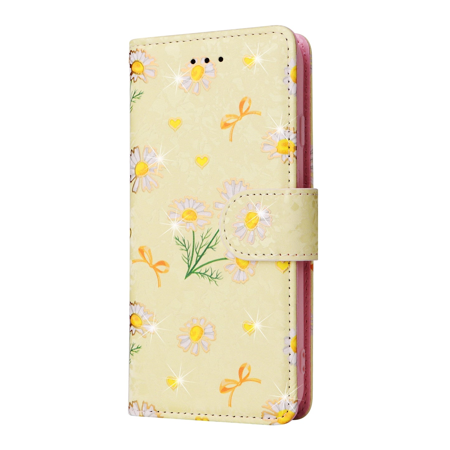 iPhone 7/8 Luxury Bronzing Leather Case - Floral RFID Wallet Cover with Stand & Card Slots