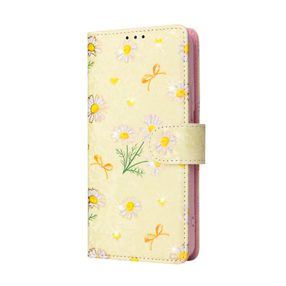 Samsung Galaxy S22 Plus Luxury Bronzing Leather Case - Floral RFID Wallet Cover with Stand & Card Slots