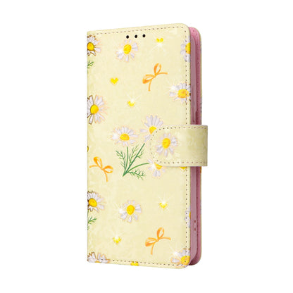 Samsung Galaxy S22 Luxury Bronzing Leather Case - Floral RFID Wallet Cover with Stand & Card Slots