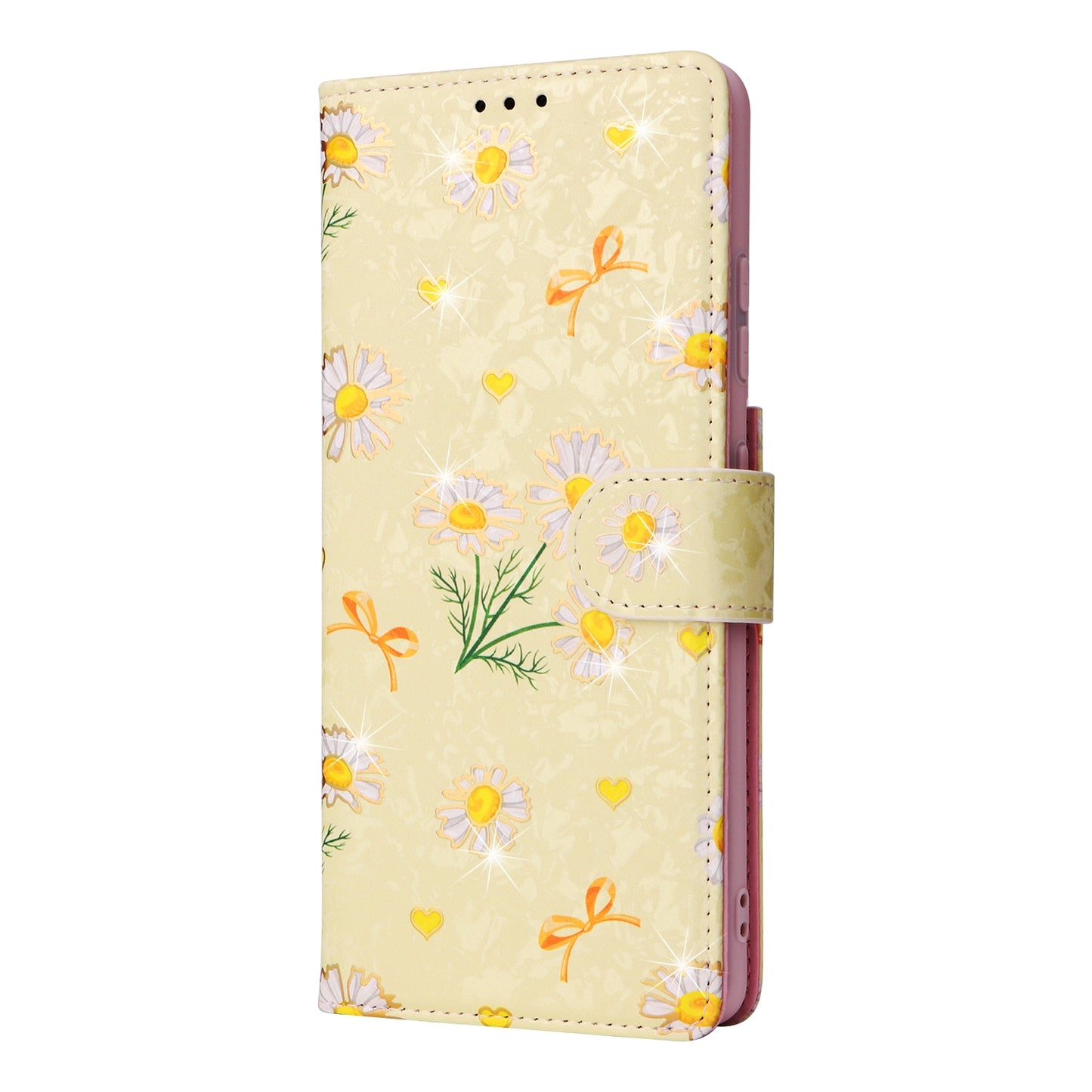 Samsung Galaxy S21 Ultra Luxury Bronzing Leather Case - Floral RFID Wallet Cover with Stand & Card Slots