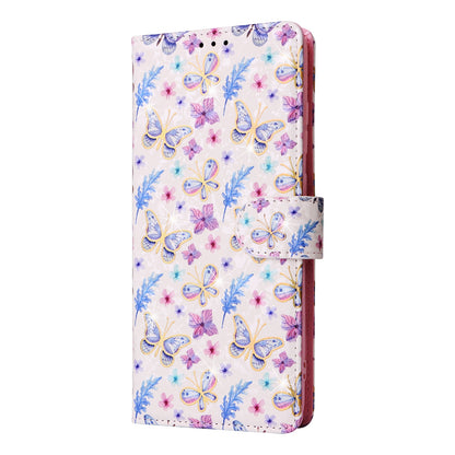 Samsung Galaxy S20 Ultra Luxury Bronzing Leather Case - Floral RFID Wallet Cover with Stand & Card Slots