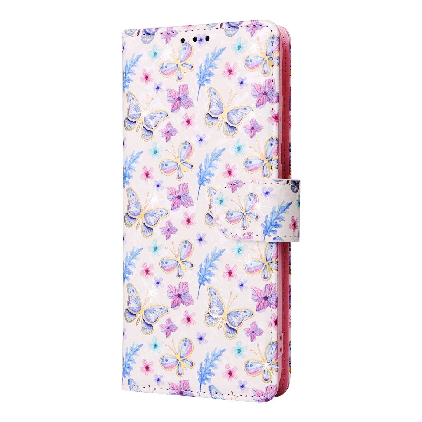 Samsung Galaxy S20 Plus Luxury Bronzing Leather Case - Floral RFID Wallet Cover with Stand & Card Slots