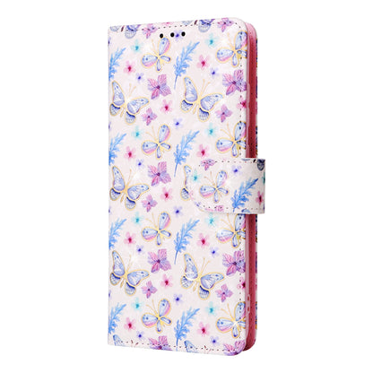 Samsung Galaxy S20 Luxury Bronzing Leather Case - Floral RFID Wallet Cover with Stand & Card Slots