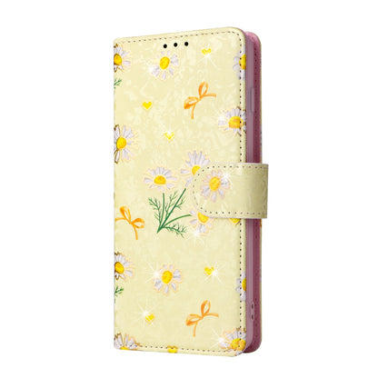Samsung Galaxy S10 Plus Luxury Bronzing Leather Case - Floral RFID Wallet Cover with Stand & Card Slots
