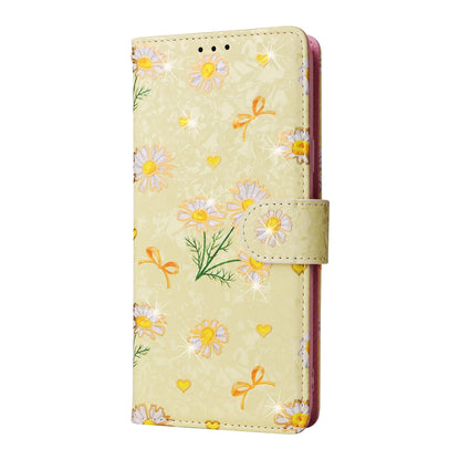 Samsung Galaxy S9 Plus Luxury Bronzing Leather Case - Floral RFID Wallet Cover with Stand & Card Slots